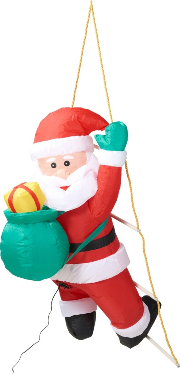 Uppblåsbar Jultomte med Repstege, H122 cm