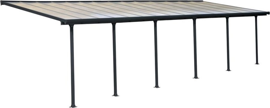 Palram Canopia Feria skärmtak, 25 m2, grå