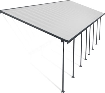 Palram Canopia Feria skärmtak, 4x12,1m, grå