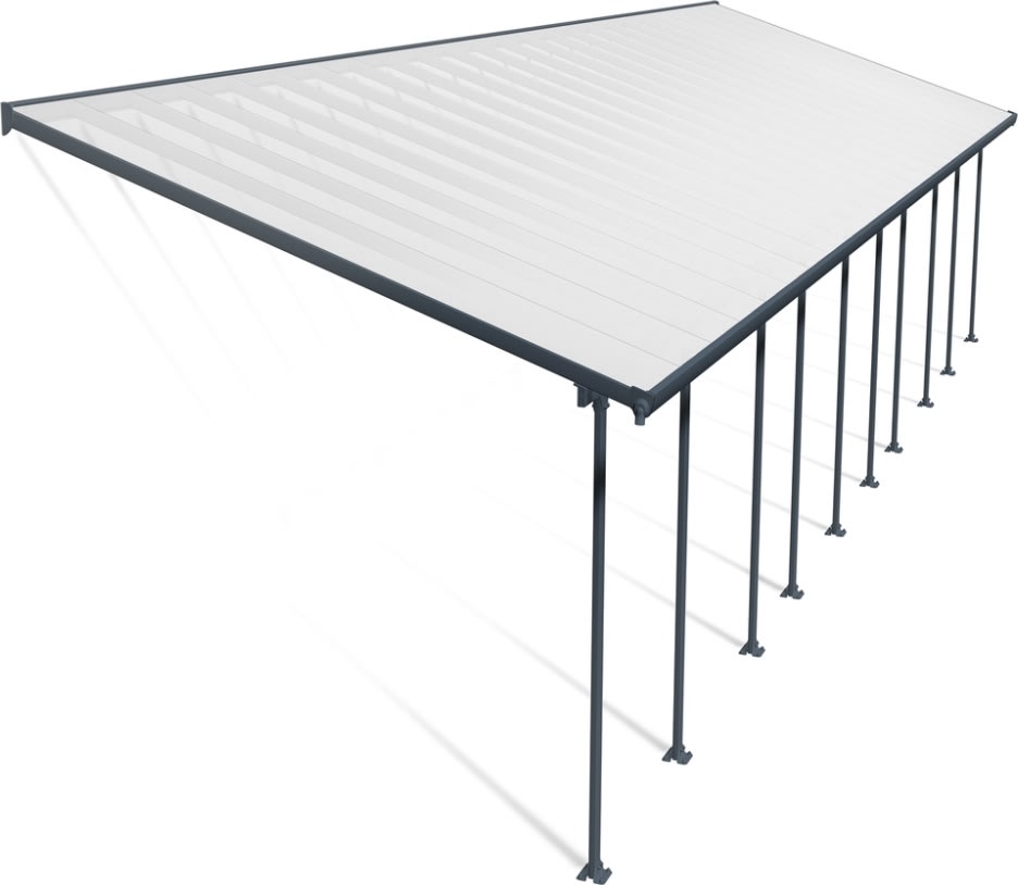 Palram Canopia Feria skärmtak, 4x14,5m, grå