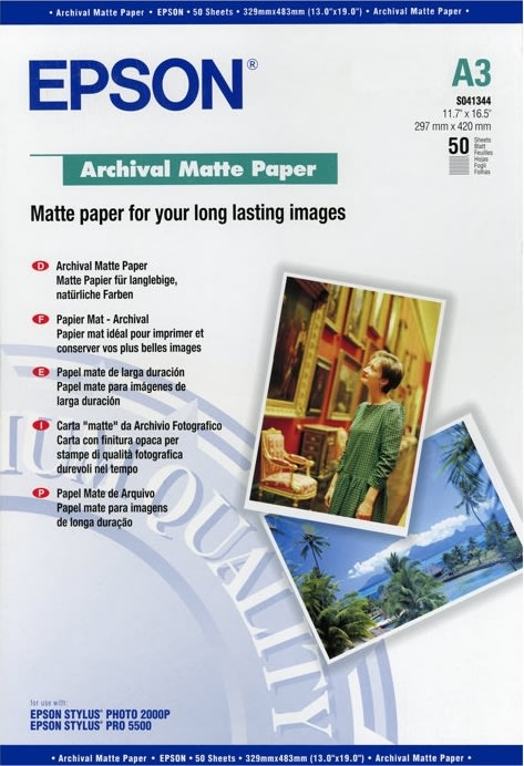 Epson C13S041344 matt, A3 / 192 g / 50 st ark