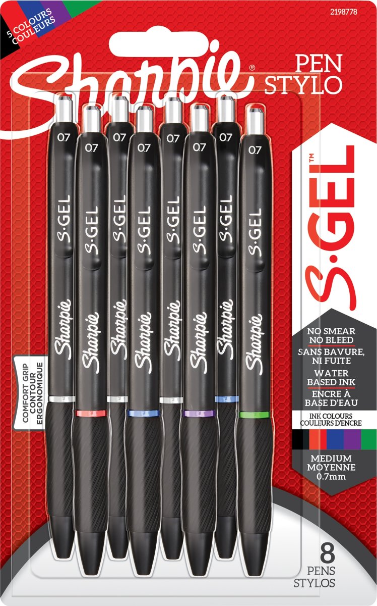 Sharpie S-Gel Rollerball-penna i 8 olika färger