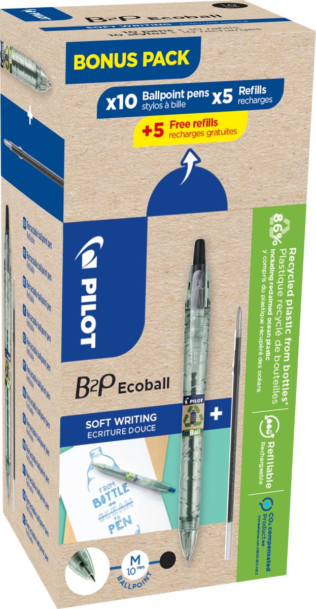 Pilot Bottle2Pen Ecoball Greenpack | Svart