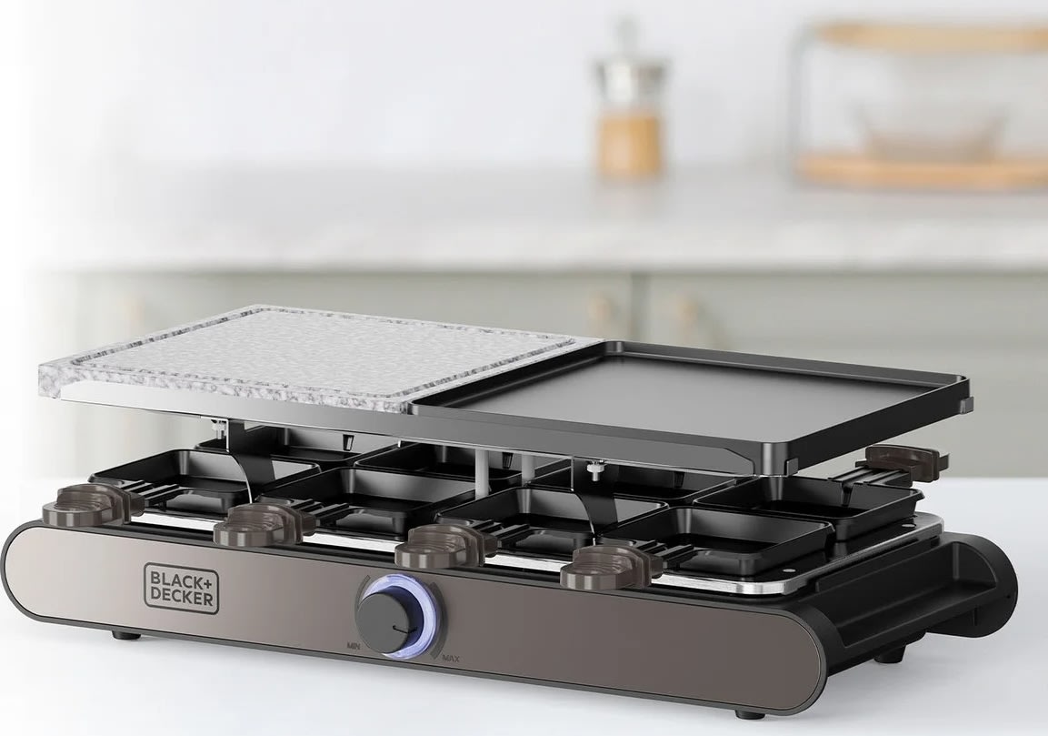 Black+decker Raclettegrill, svart