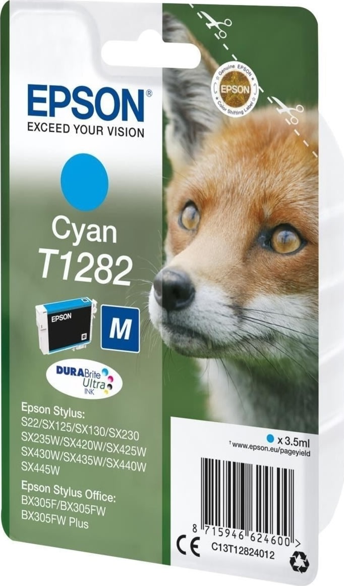 Bläckpatron Epson T1282/C13T12824012 Blå 175 sidor
