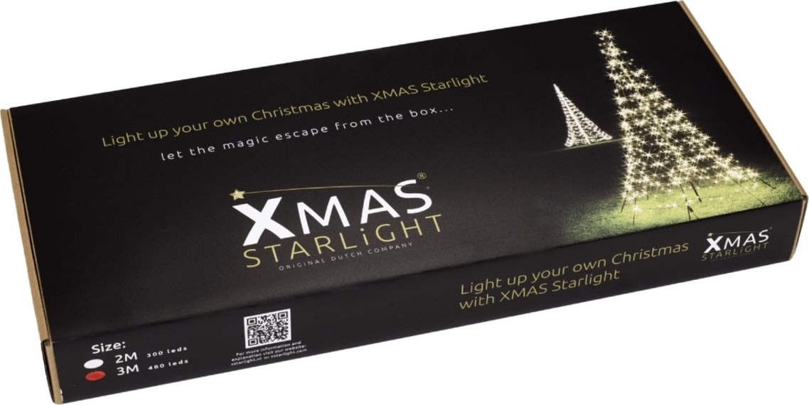 Starlight ljusslinga m/stång 3 m, 480 LED, färgad