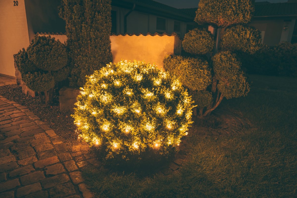 Ljusnät m/200 LED, B2xØ2m, varmvit