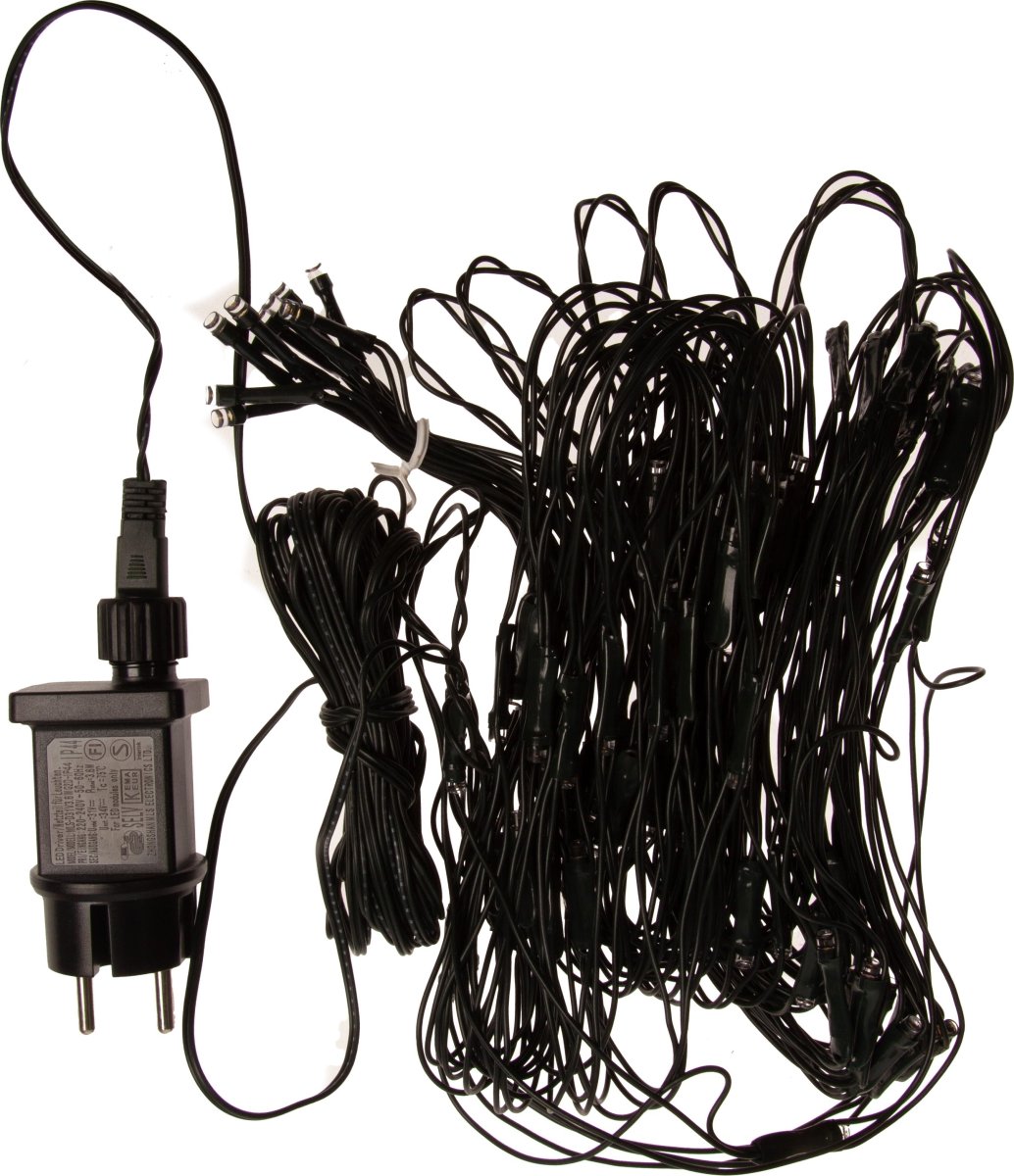 Ljusslinga Nät m/100 LED, B1,5xØ1,5m, varmvit