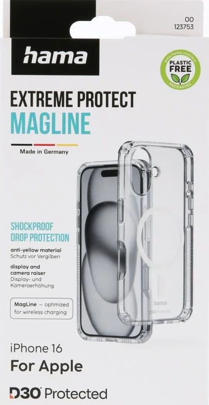 Hama Mobilskal Iphone 16 MagCase, transparent