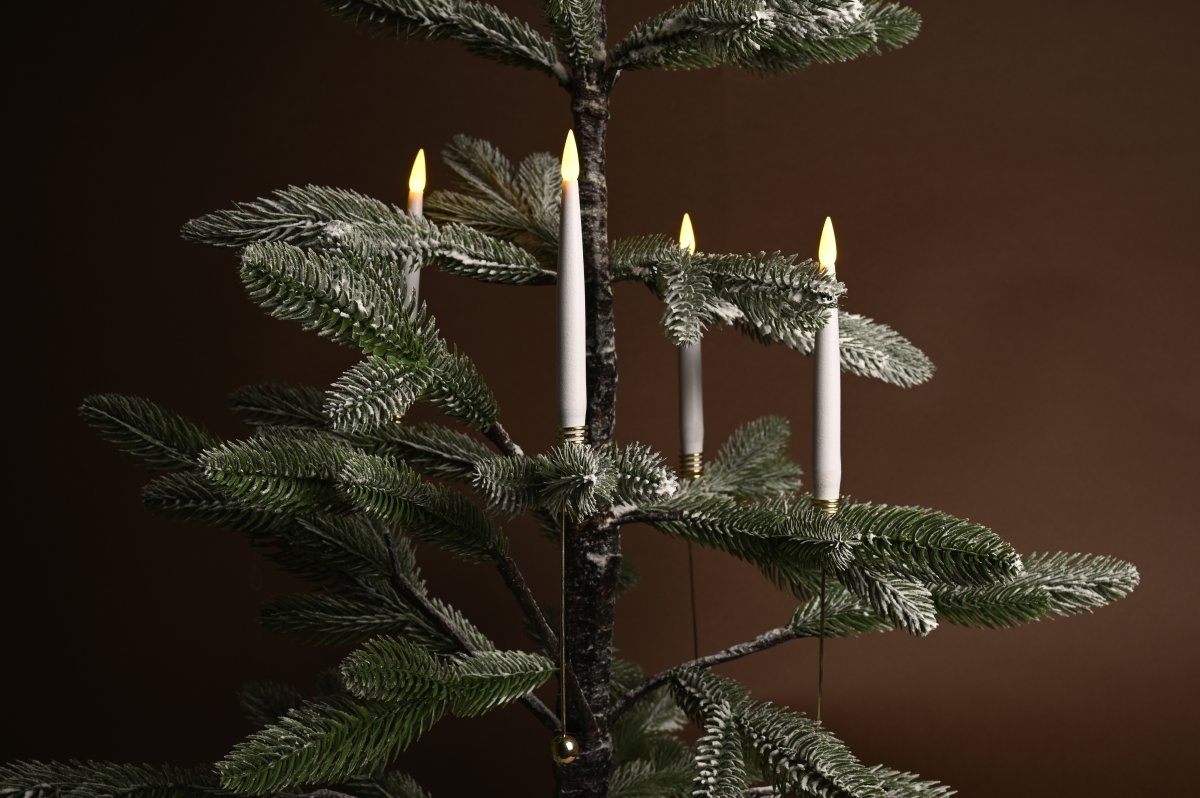 Set m/10 st LED Julgransljus, H2,8xØ1,5cm, vit