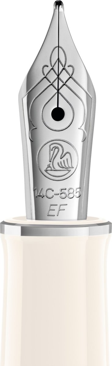 Pelikan Souverän 405 Reservoarpenna, EF, vit