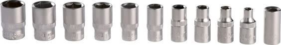 Probuilder hylsnyckelsats 1/4" 12 delar