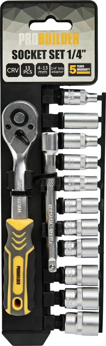 Probuilder hylsnyckelsats 1/4" 12 delar