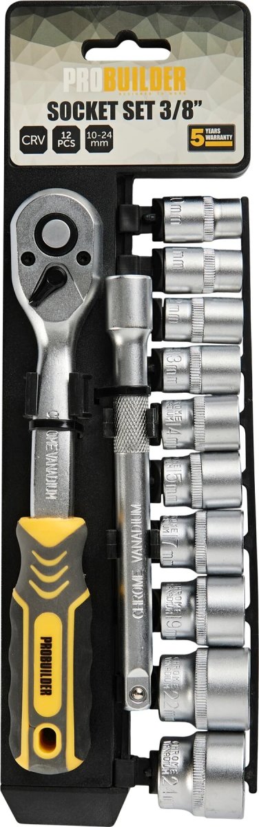 Probuilder hylsnyckelsats 3/8" 12 delar