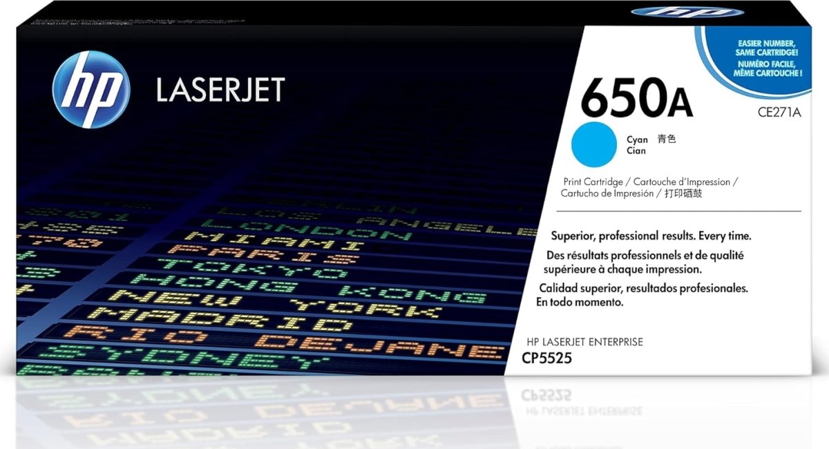HP 650A/CE271A lasertoner, blå, 15 000 s