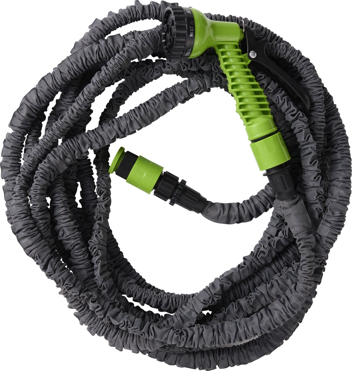 Grouw Flex Trädgårdsslang med duschpi, 7,5-22,5 m.