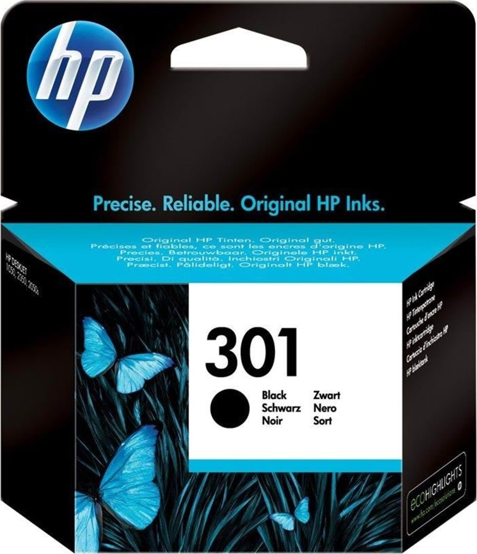Bläckpatron HP 301/CH561EE Svart 190 sidor