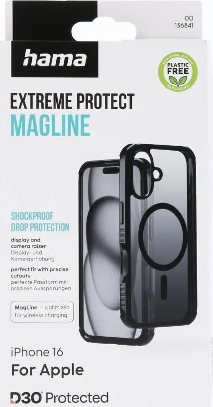 Hama Mobile Cover Protect Iphone 16 MagCase, svart