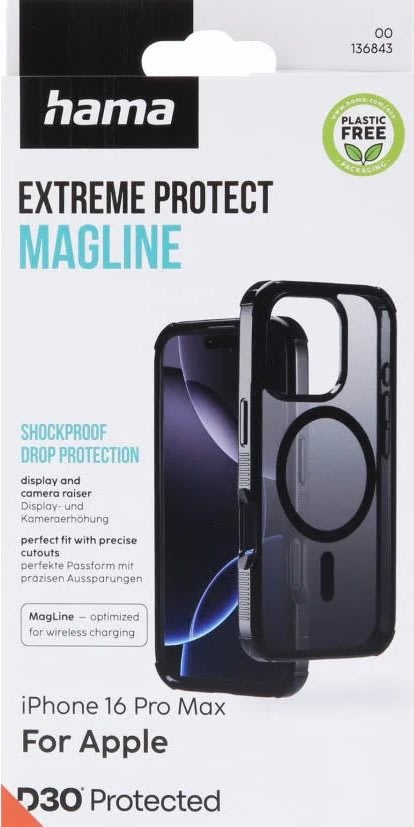 Hama Mobilskal Iphone 16 Pro Max MagCase, svart