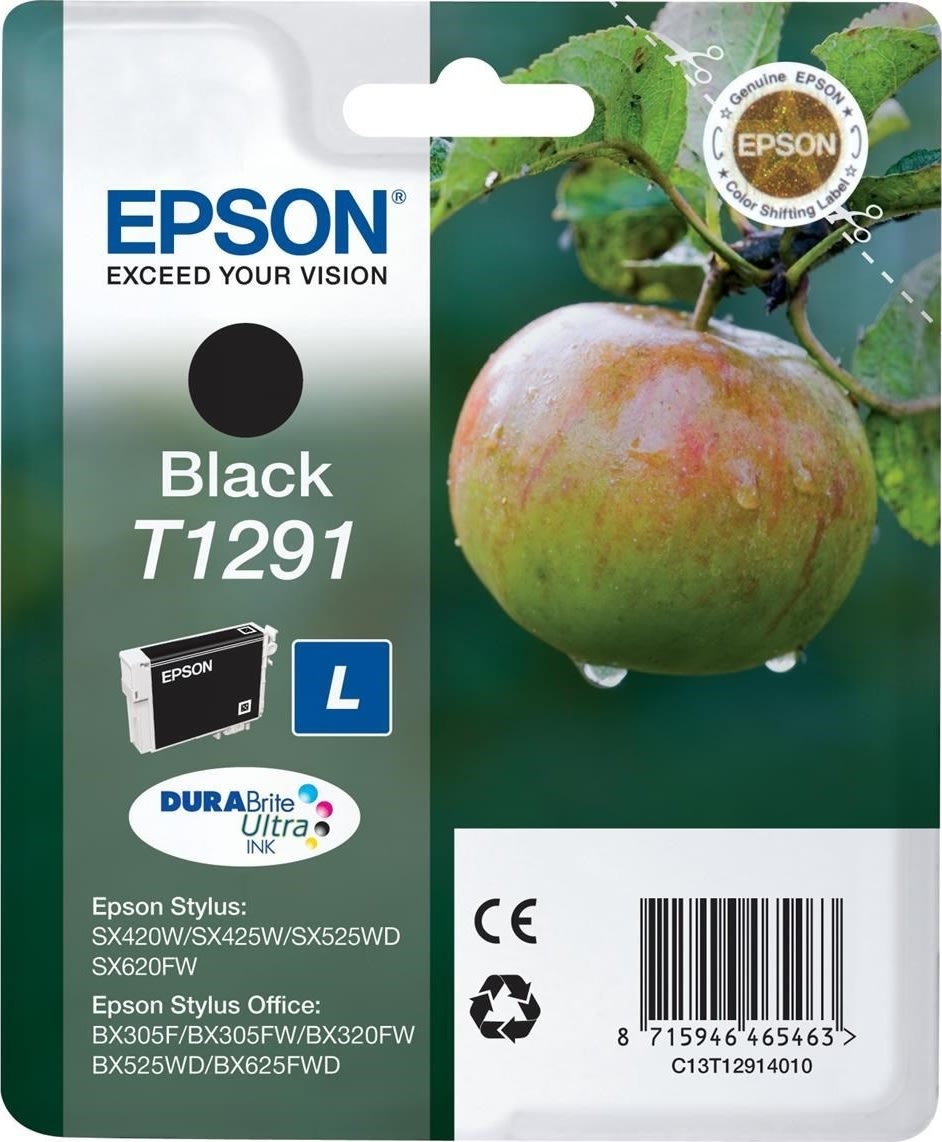 Bläckpatron Epson Nr. T1291/C13T12914012 Svart 415