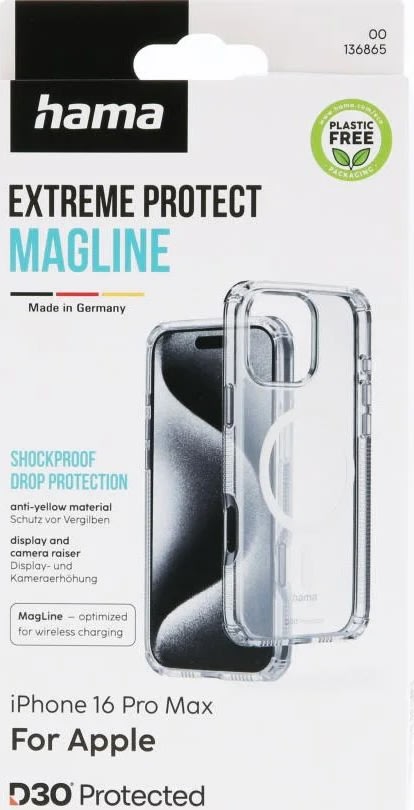 Hama Mobilskal Iphone 16 Pro Max MC, transparent