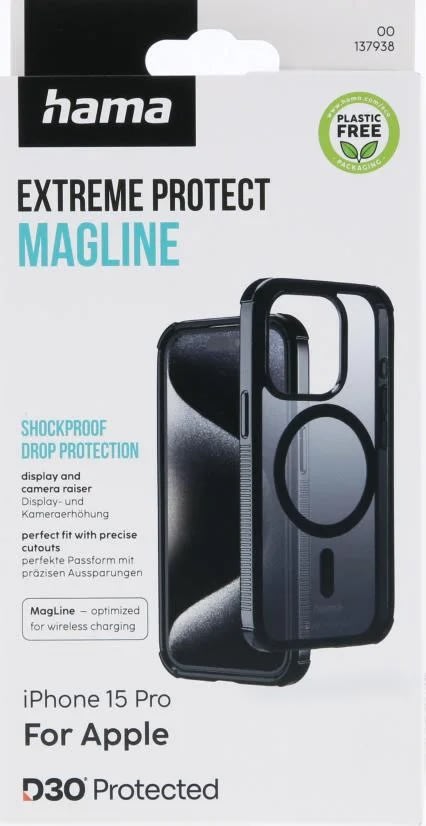 Hama Mobilskal Iphone 15 Pro MagCase, svart