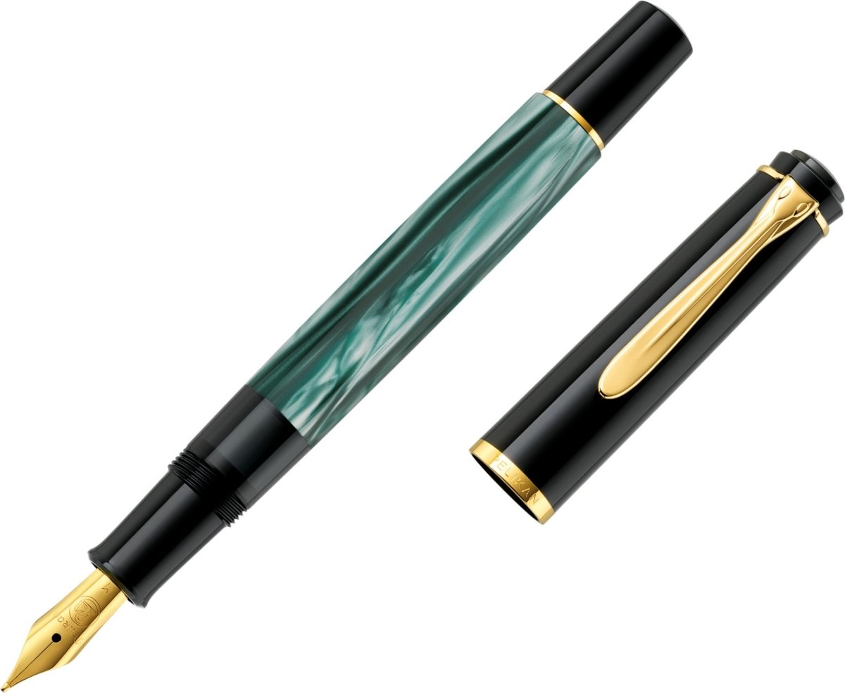 Pelikan Classic 200 Reservoar, F, grönmarmorerad