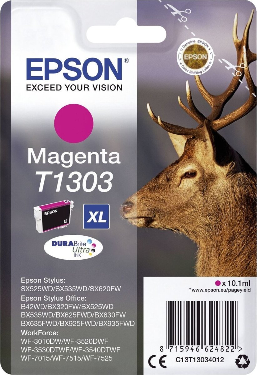 Bläckpatron Epson Nr. T1303/C13T13034012 Röd 750 s