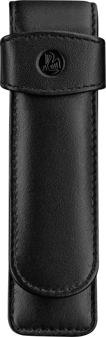 Pelikan läderfodral, 2 pennor, svart
