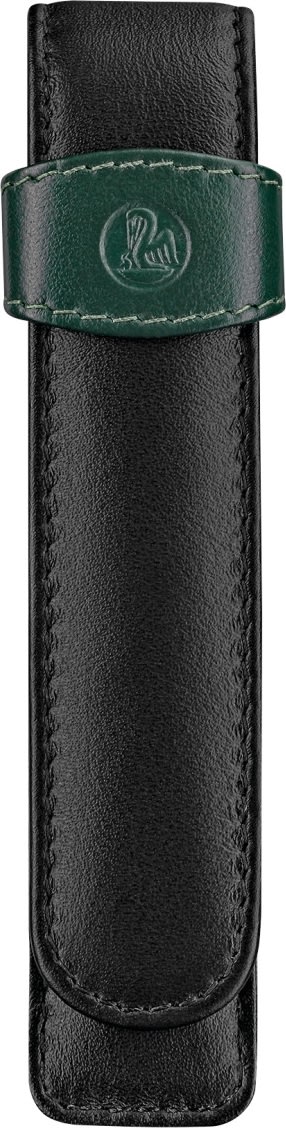 Pelikan läderfodral, 1 penna, svart/grön