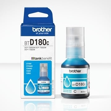 Brother BTD180C bläckflaska, cyan