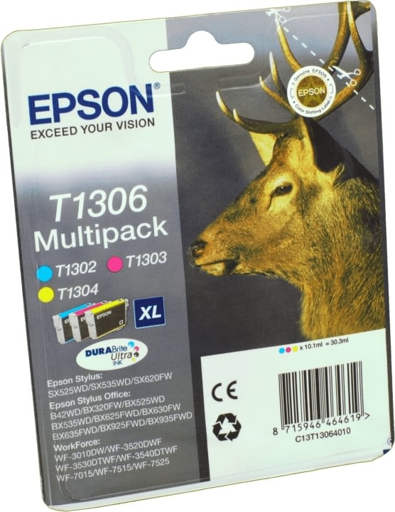 Bläckpatron Epson Nr. T1306/C13T13064012 Flerpack