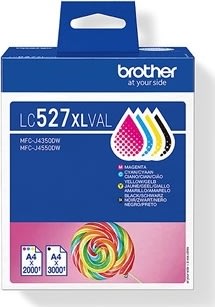 Brother LC527XLVAL CMYK Multipack, 3x2000 sidor