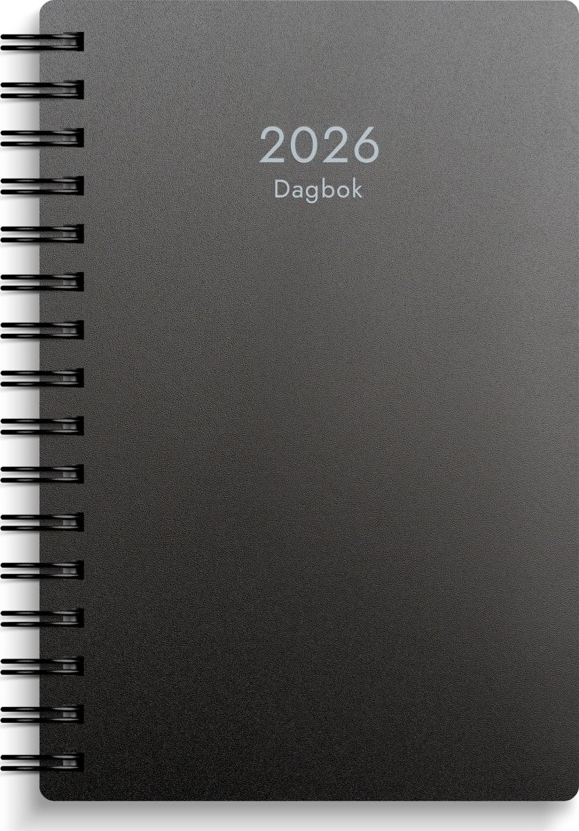 Burde 2026 Kalender, Dagbok, PP-plast, svart