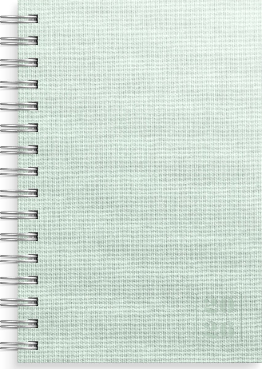 Burde 2026 Kalender, Dagbok Textile, Grön