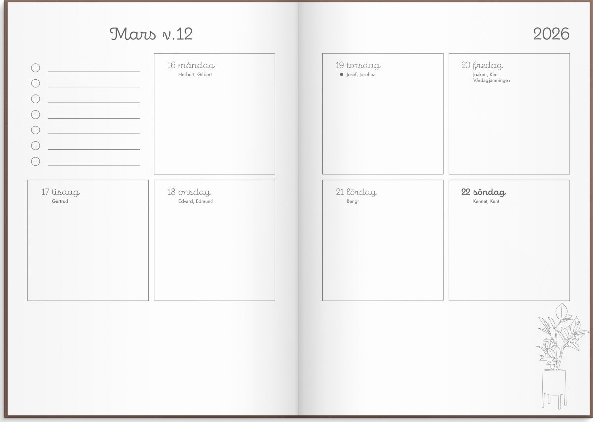 Burde 2026 Kalender Doodle, Inbunden
