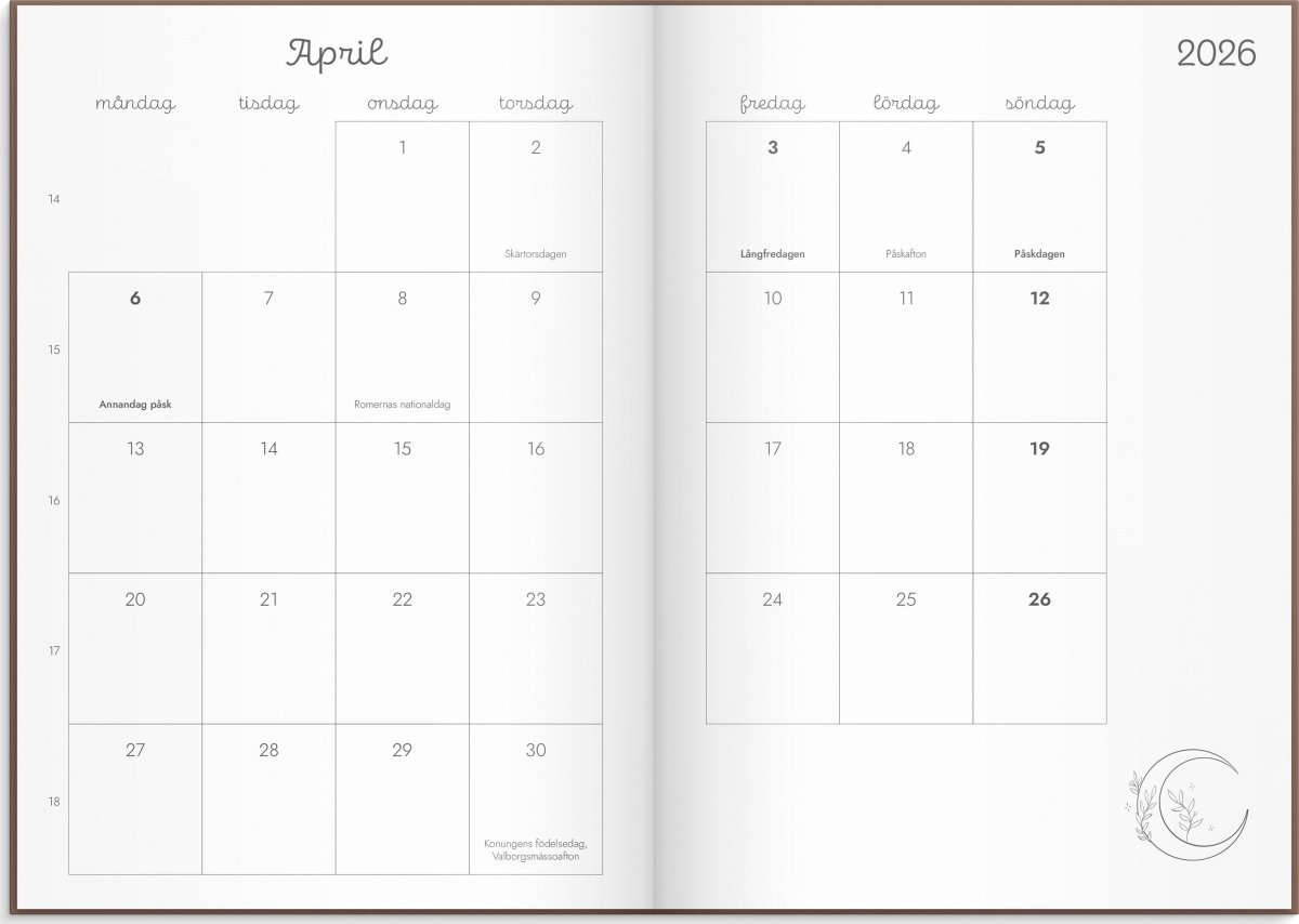 Burde 2026 Kalender Doodle, Inbunden