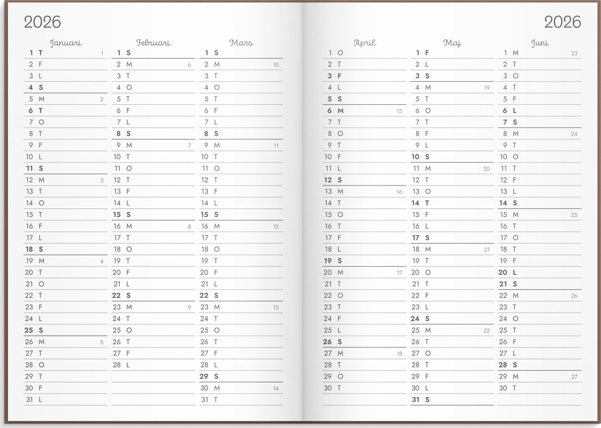 Burde 2026 Kalender Doodle, Inbunden