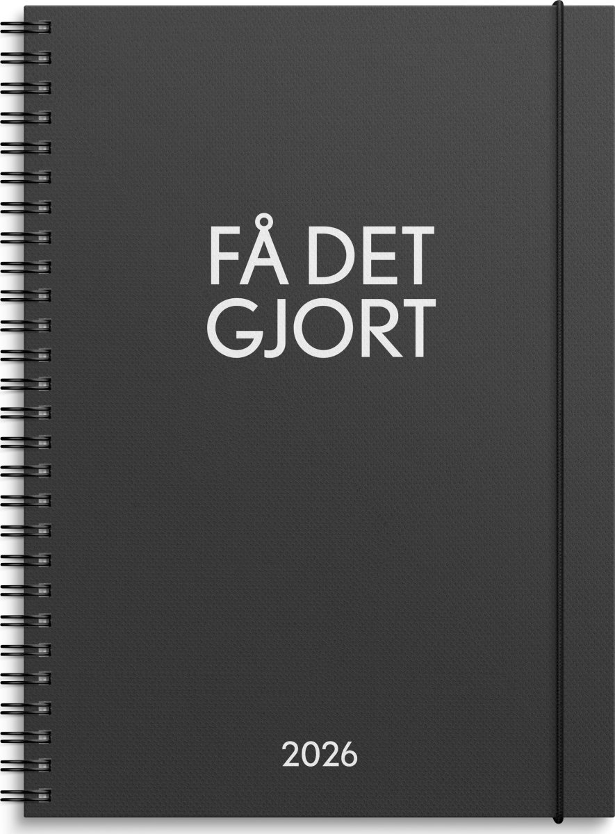 Burde 2026 Kalender, Få det gjort, Svart