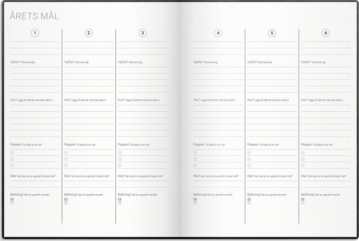 Burde 2026 Kalender, Goal Planner