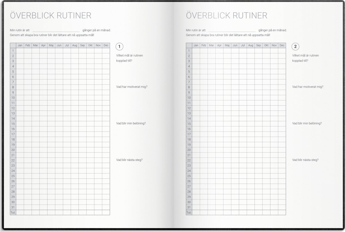 Burde 2026 Kalender, Goal Planner
