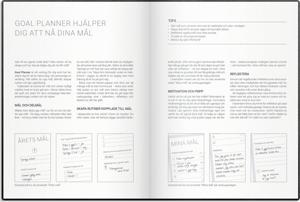 Burde 2026 Kalender, Goal Planner