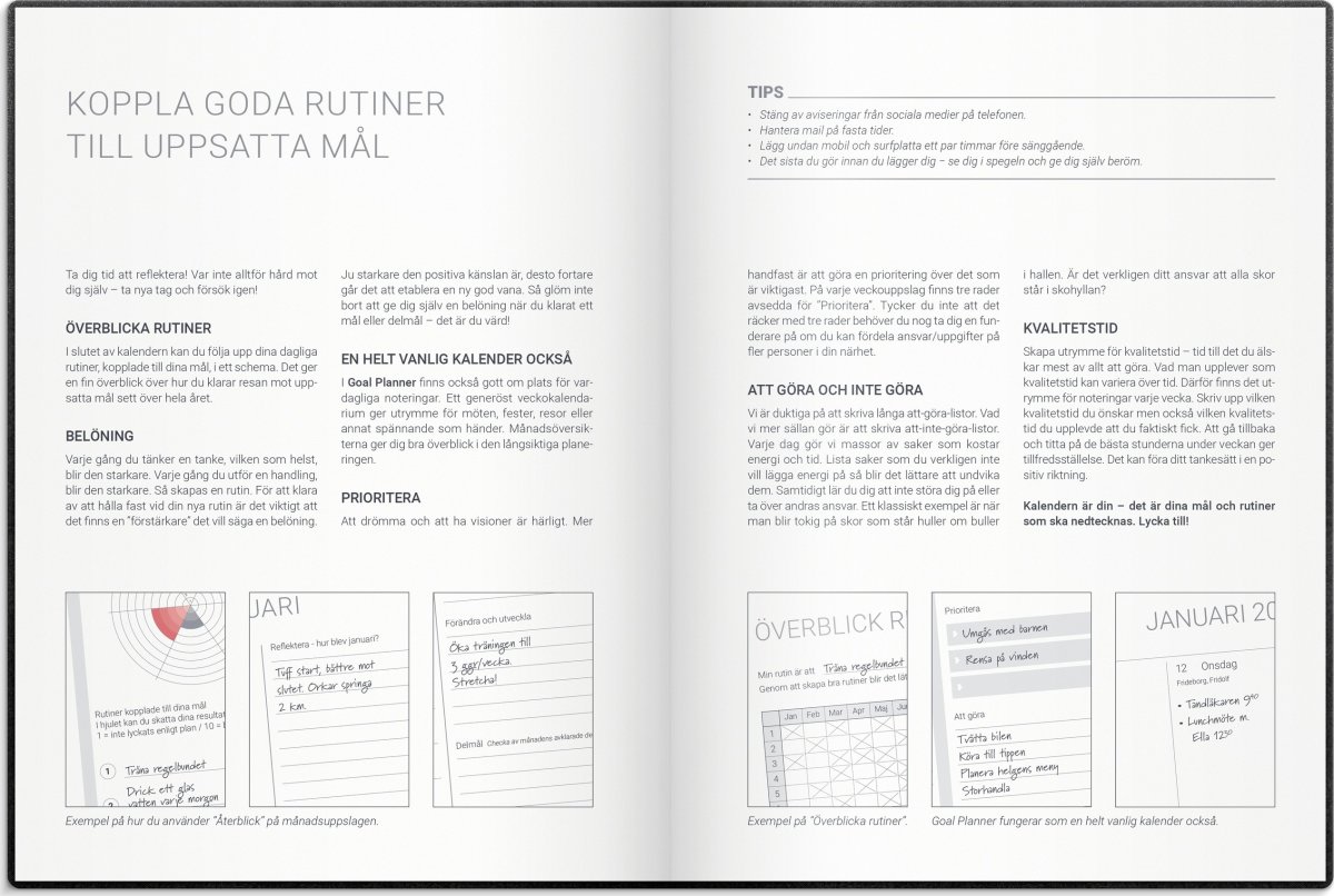Burde 2026 Kalender, Goal Planner
