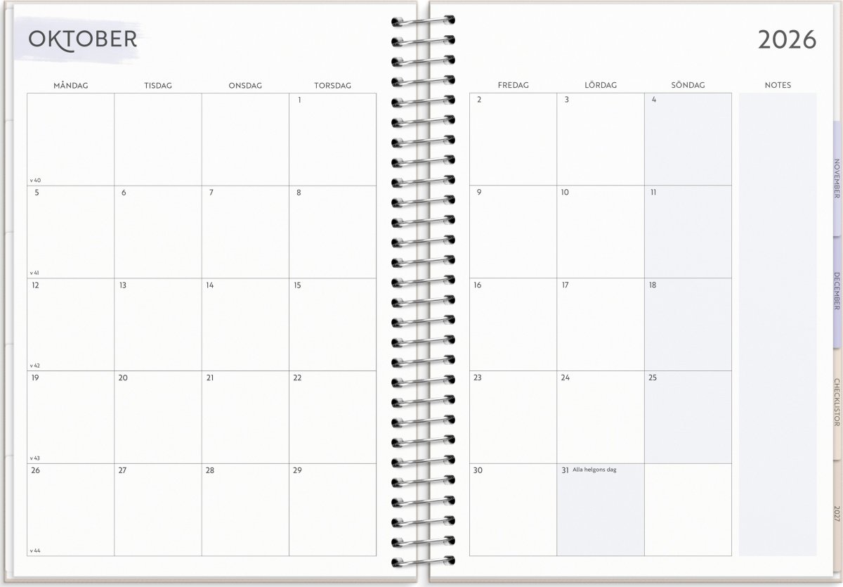 Burde 2026 Kalender, Life Organizer A5 Family