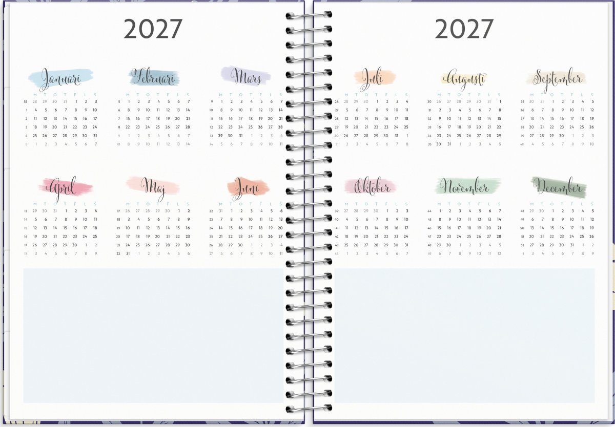 Burde 2026 Kalender, Life Organizer, Blå