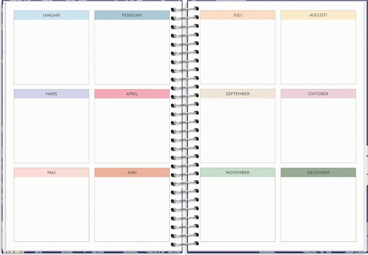 Burde 2026 Kalender, Life Organizer, Blå