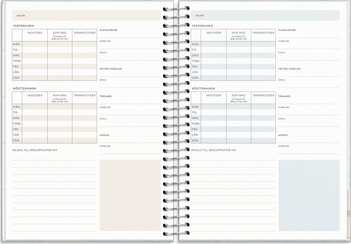Burde 2026 Kalender, Life Organizer Family Planner