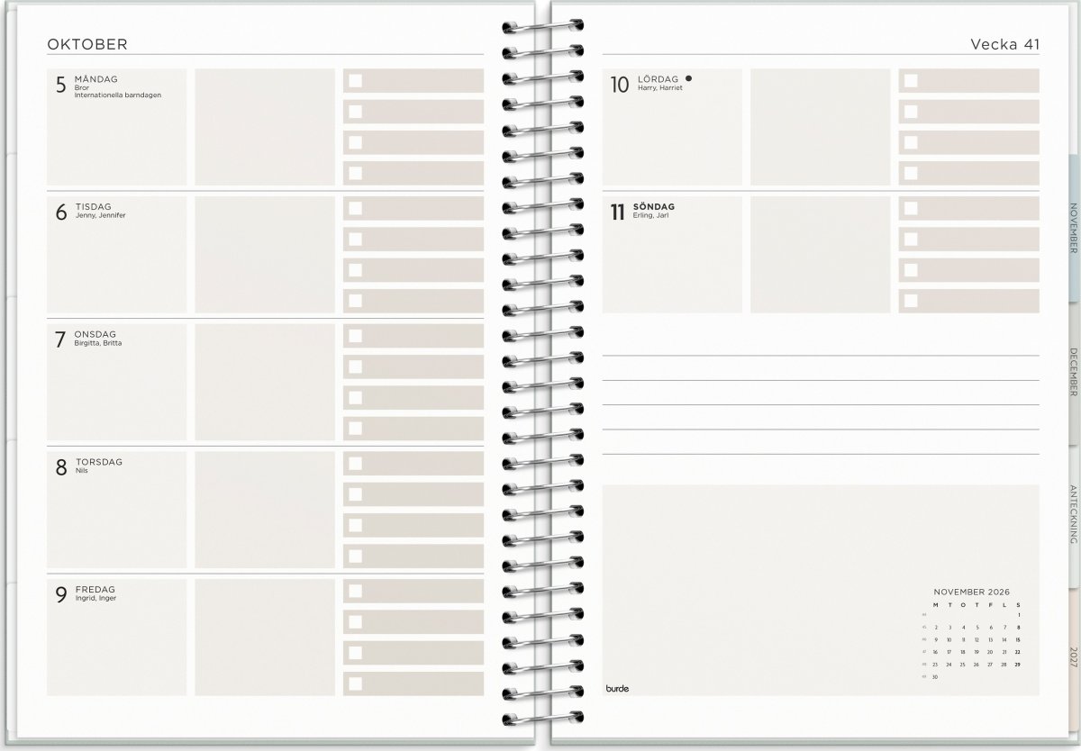 Burde 2026 Kalender, Life Organizer To Do