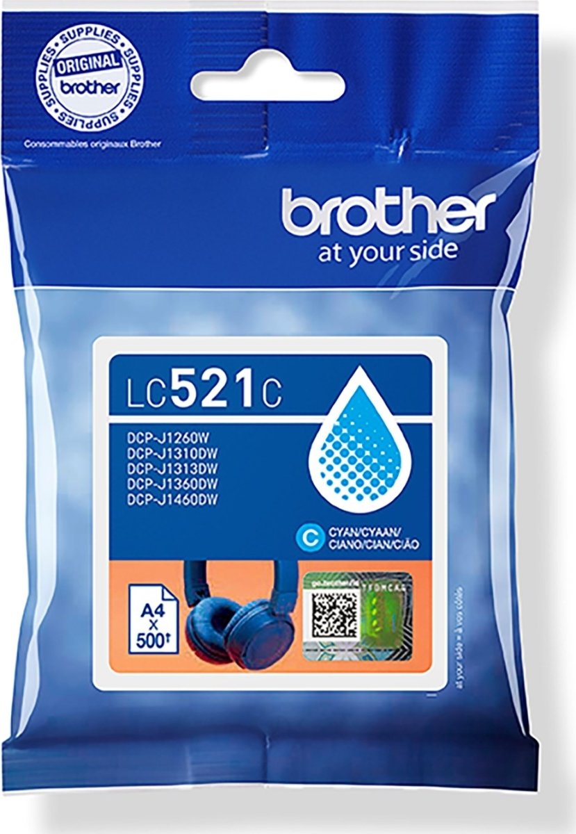 Brother LC521C bläckpatron, cyan