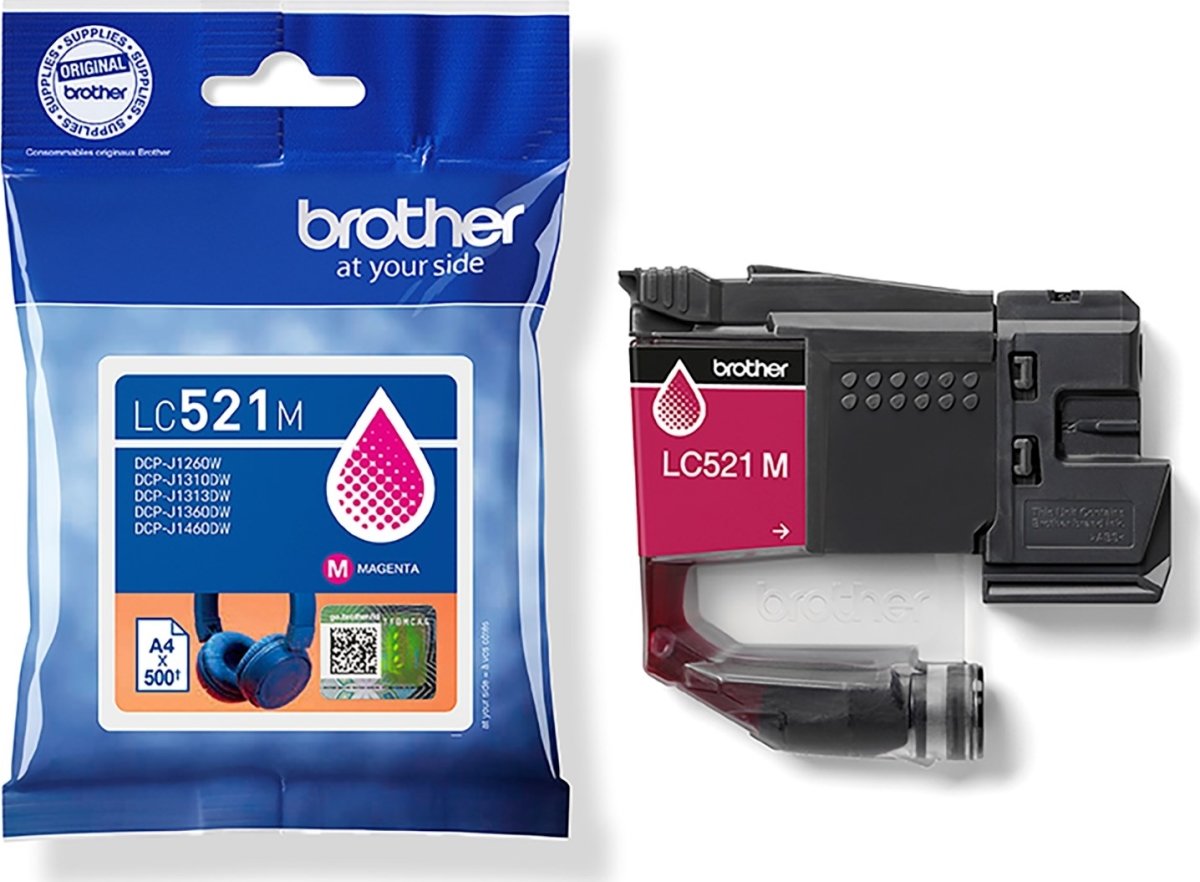 Brother LC521M bläckpatron, magenta